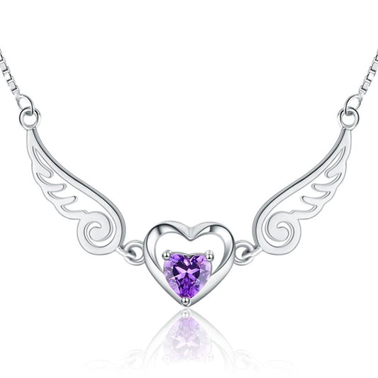 Angel Necklace Pure Sterling Silver Platinum-Plated